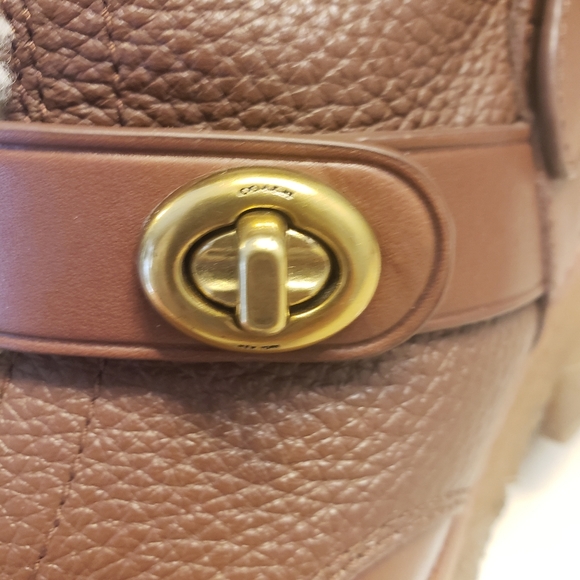 Coach Preston Leather and Sherling Booties 9.5 - Picture 4 of 16